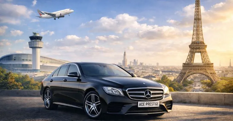 Luxury CDG to Paris private transfer with Mercedes chauffeur service – ACE Prestige airport transfer