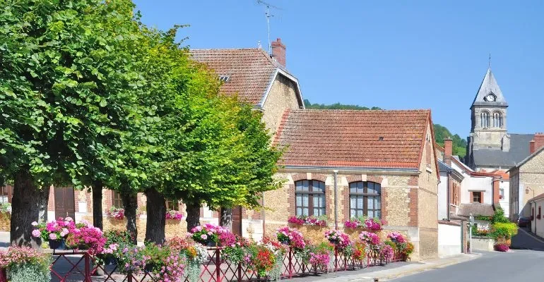 Flower Village,Champagne region,France